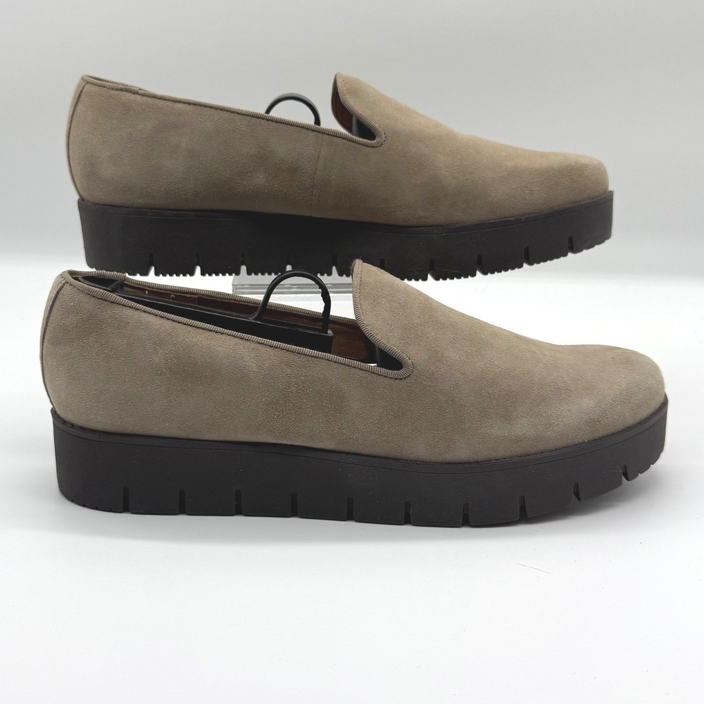 Women’s Suede Slip-On Loafers in Taupe - Picture 2 of 8